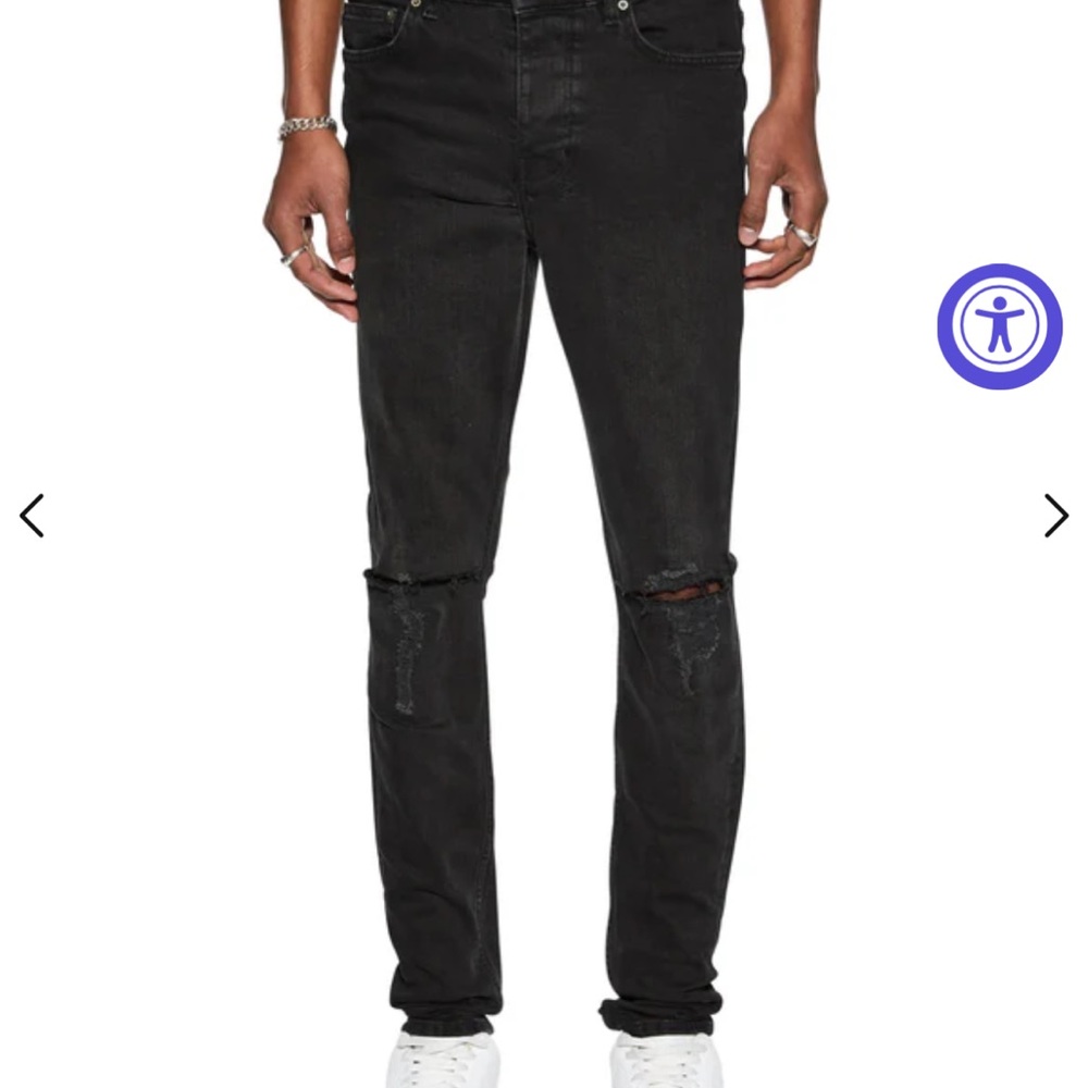 Ksubi black ripped denim